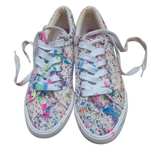 Rocket Dog Multicolor Paint Splatter Design Women's Sneakers Sz 8.5 Comfort Fun